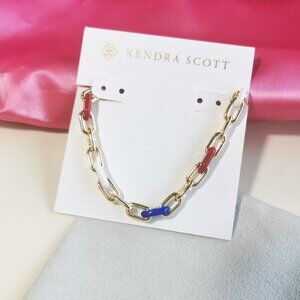 Kendra Scott Gold Bailey Chain Bracelet Multi Color Enamel